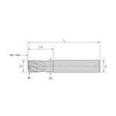 Solid Carbide End Mills • X-Feed • Series 70N6 71N6 • 37–52 HRC • High Feed • 6 Flute • Cylindrical Shank • Metric - Big-tools Industrial Supply Tools for Metal Cutting